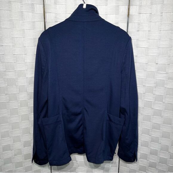QOR Women’s Travel Blazer Size Large Odor Control Navy Blue Business Casual - Picture 4 of 10